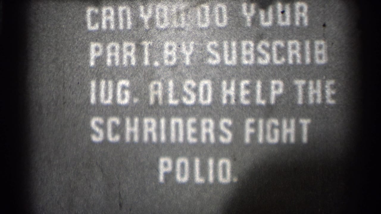 Repeated title card with white text about subscribing and fighting polio.