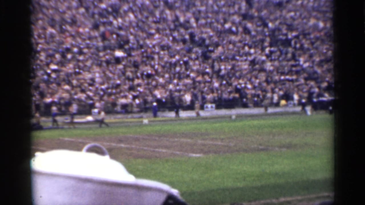1944 San Francisco stadium view with a large crowd in the bleachers and part of the field visible from a spectator position.