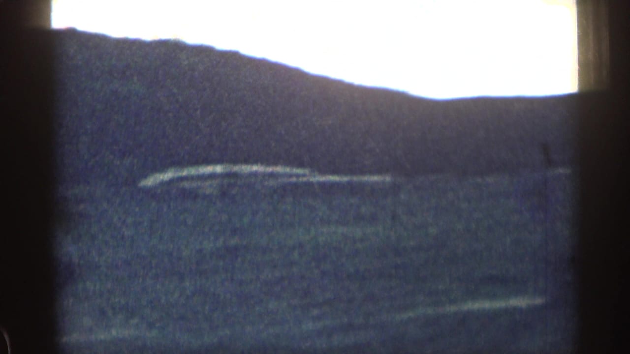 Rolling dark hillside and open terrain seen through a shadowed vehicle window area.