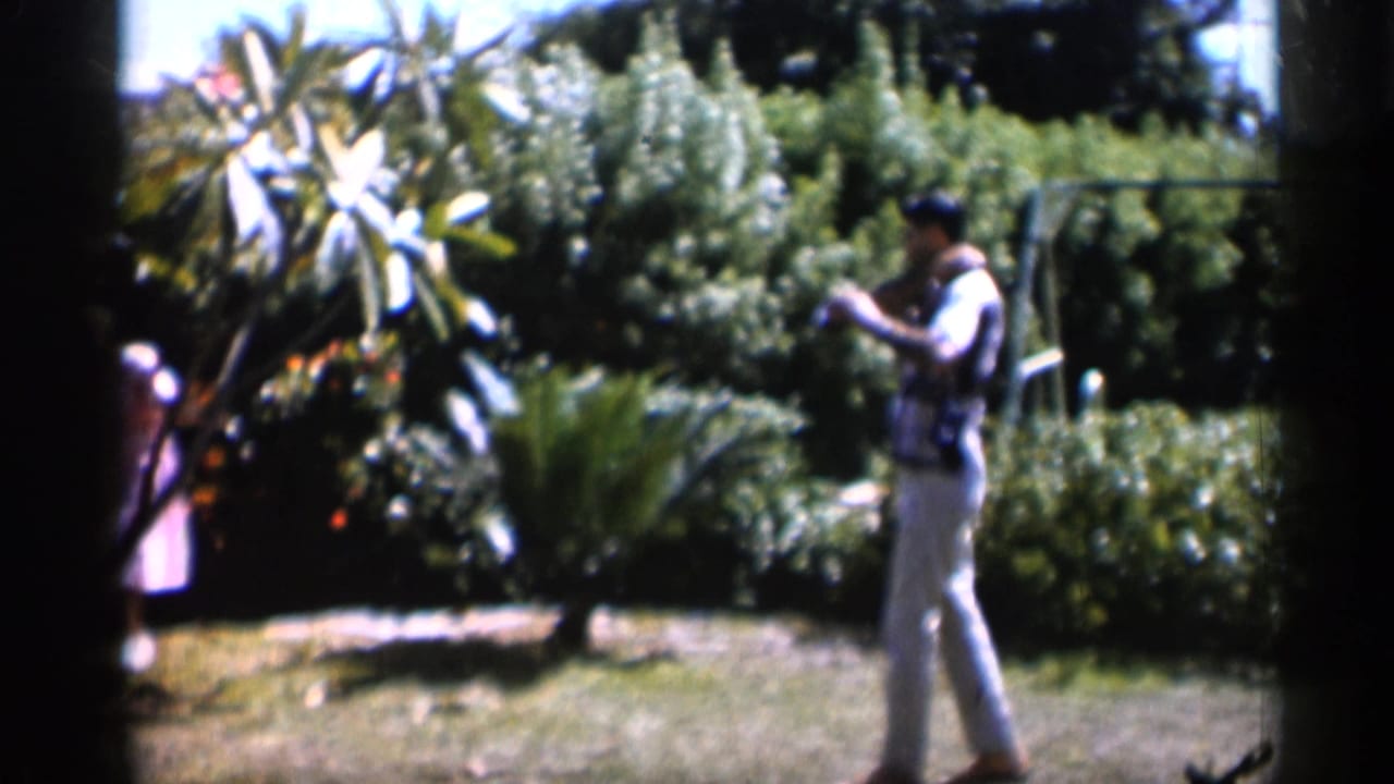 Adult carrying a child walks through a sunny garden with dense foliage.