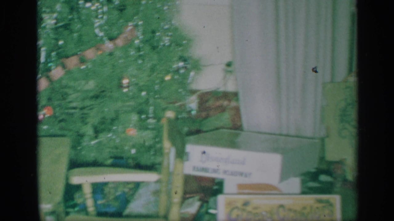 Decorated Christmas tree near a window with packages and cards below.