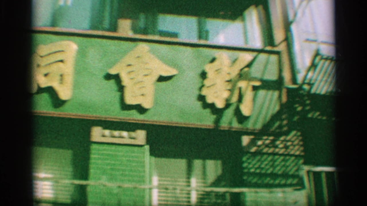 Green storefront sign with raised Chinese characters above a city sidewalk.