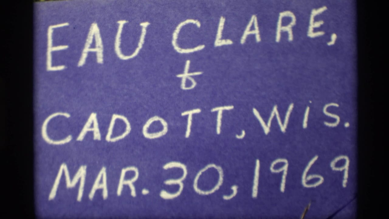 Handwritten purple title card identifies Eau Claire and Cadott, Wisconsin, with the date March 30, 1969.