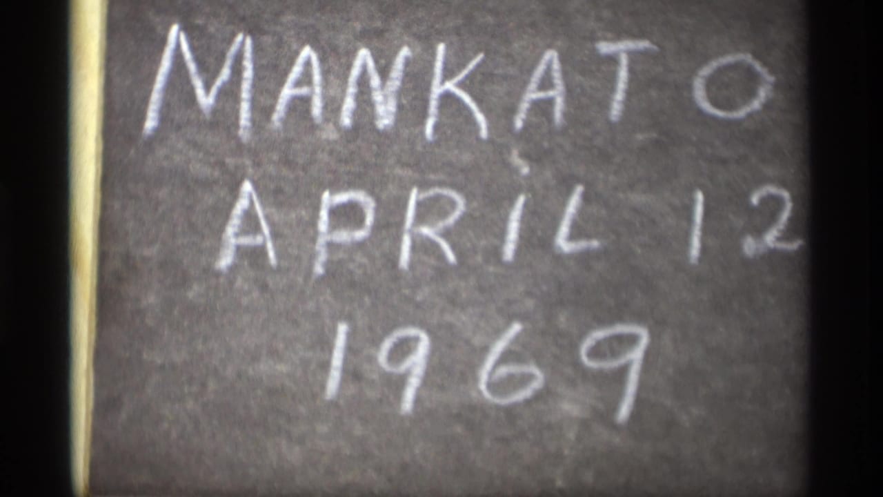 Close-up of the same chalkboard sign with Mankato and date text.