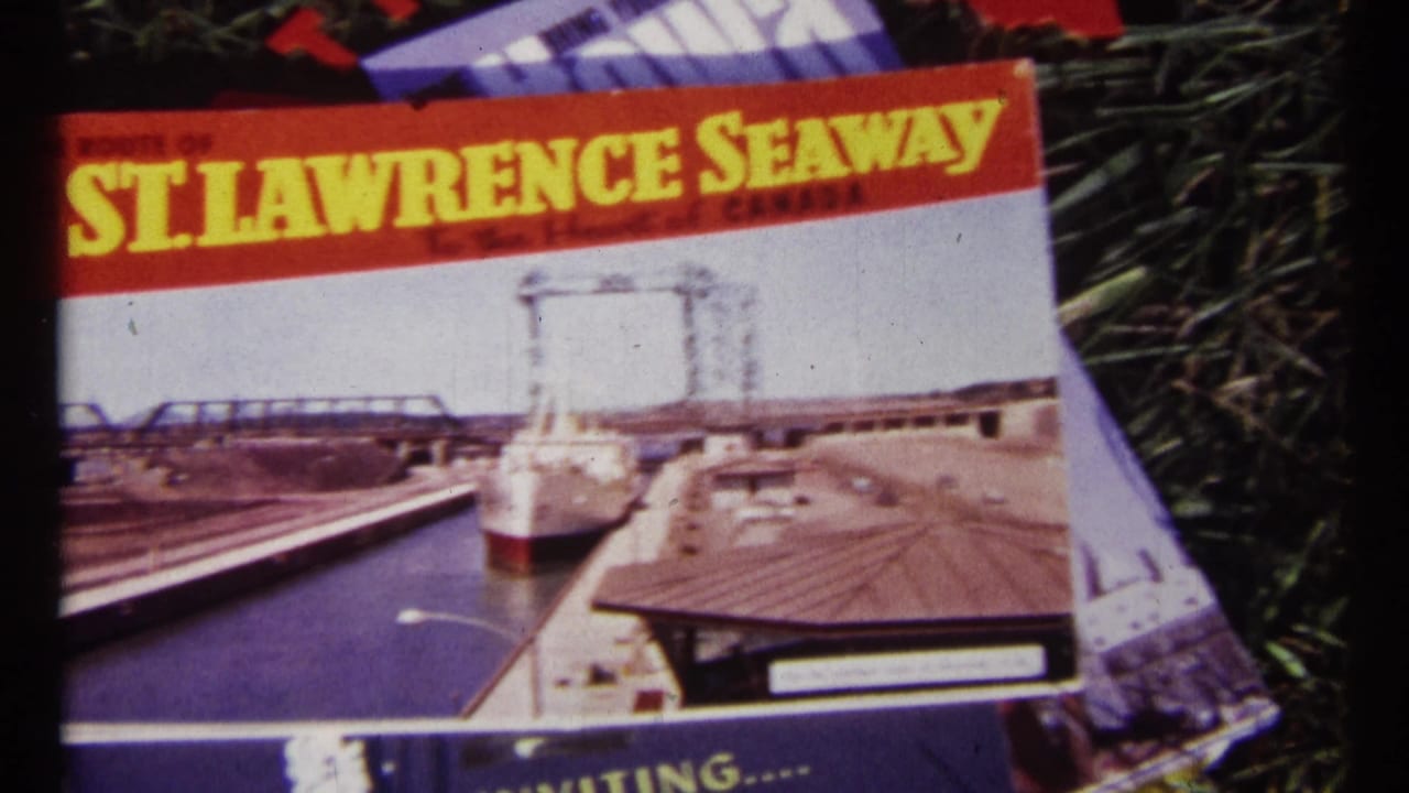 St. Lawrence Seaway brochure on grass with another pamphlet underneath.