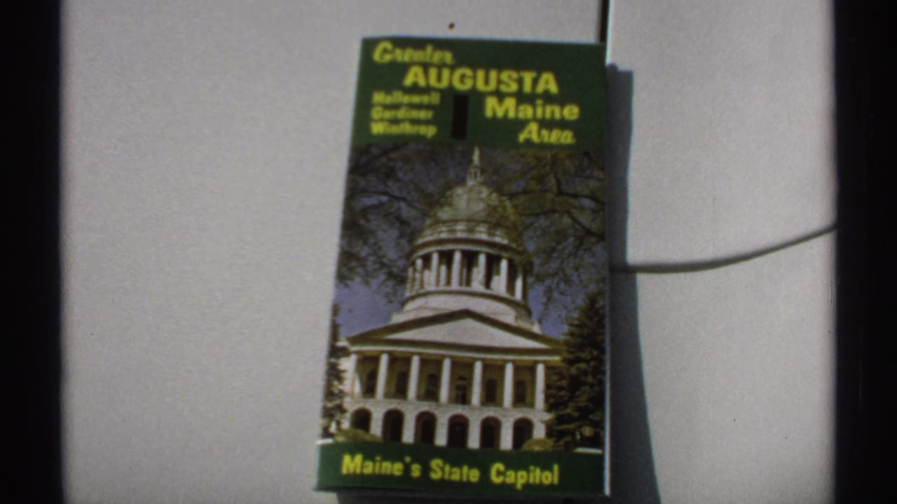 Travel brochure for the Greater Augusta Maine Area with capitol building photo.