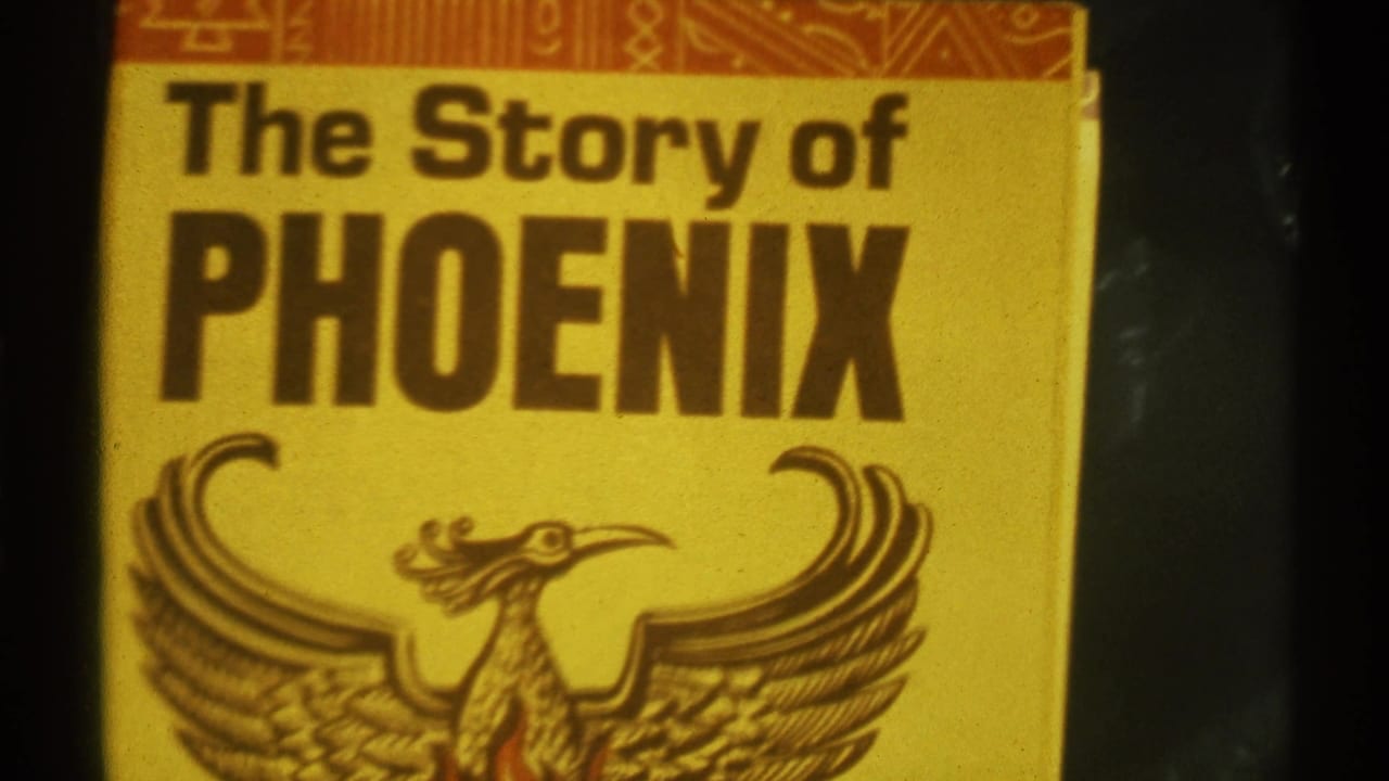 Close view of a yellow cover reading The Story of PHOENIX with a phoenix illustration.