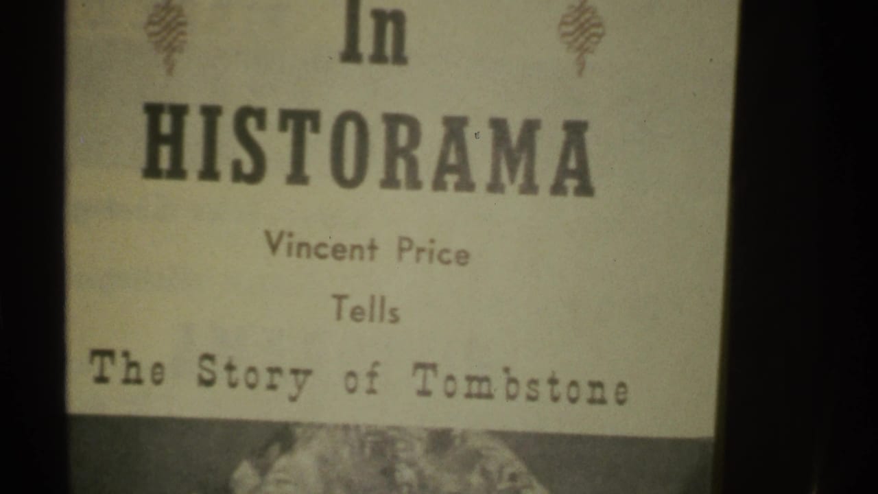 Second view of the HISTORAMA title card with Tombstone story text.