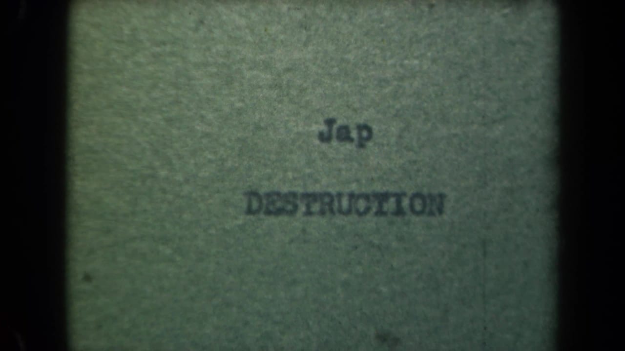Repeated frame of typed destruction wording on pale green paper.