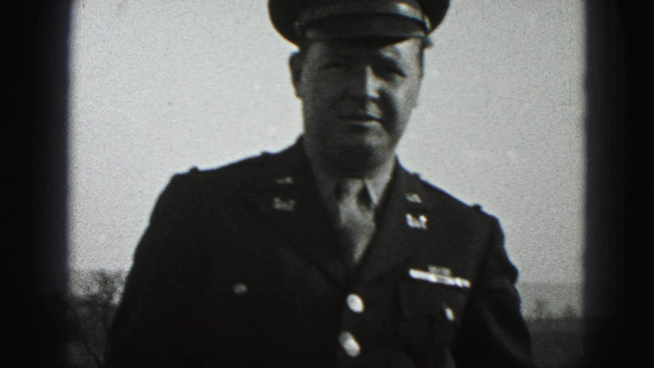 A man in a military uniform faces the camera in the final black-and-white frame.