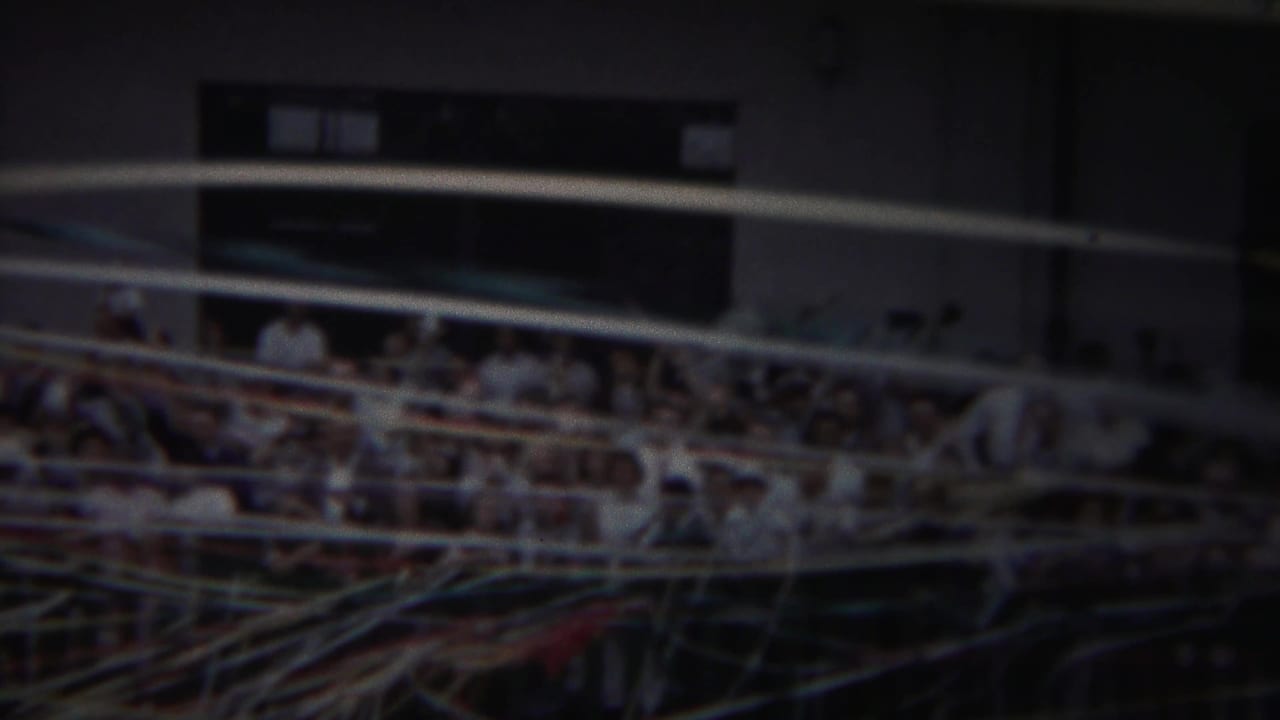 Final frame shows Yokohama port spectators along a shaded balcony, with long paper streamers crossing the 8mm view.