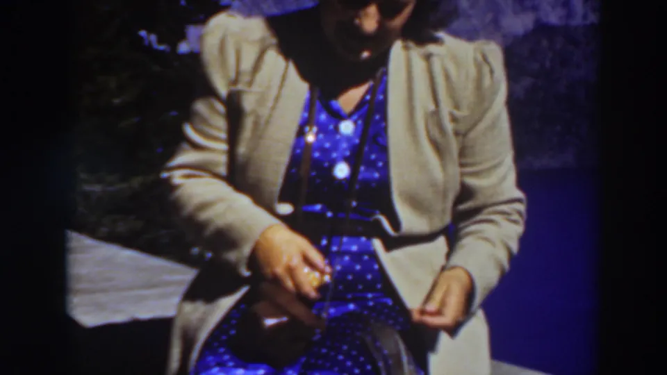 The final 1937 Lake Tahoe frame shows the woman with an open hand while the chipmunk remains close against her lap.