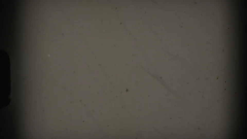 A mostly blank portion of the 1937 8mm frame, with a dark vertical edge, soft exposure, and visible dust and scratches.