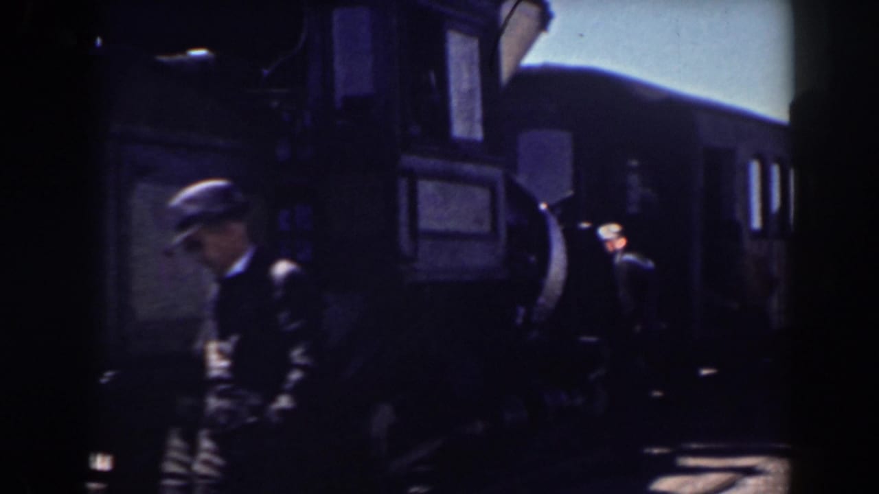 A uniformed worker stands near the side of a train car.