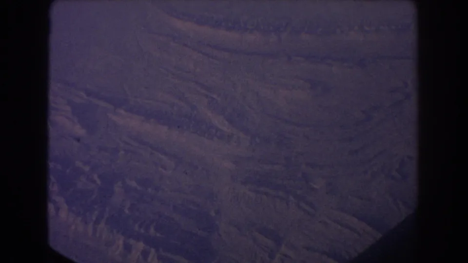 1967 Sydney-labeled 8mm frame with dense purple-blue ridges and natural wave patterns viewed from above.