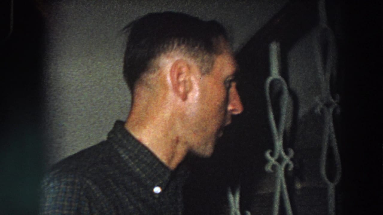 A man in a patterned collared shirt is seen in profile beside decorative metalwork in a dim Italian interior.