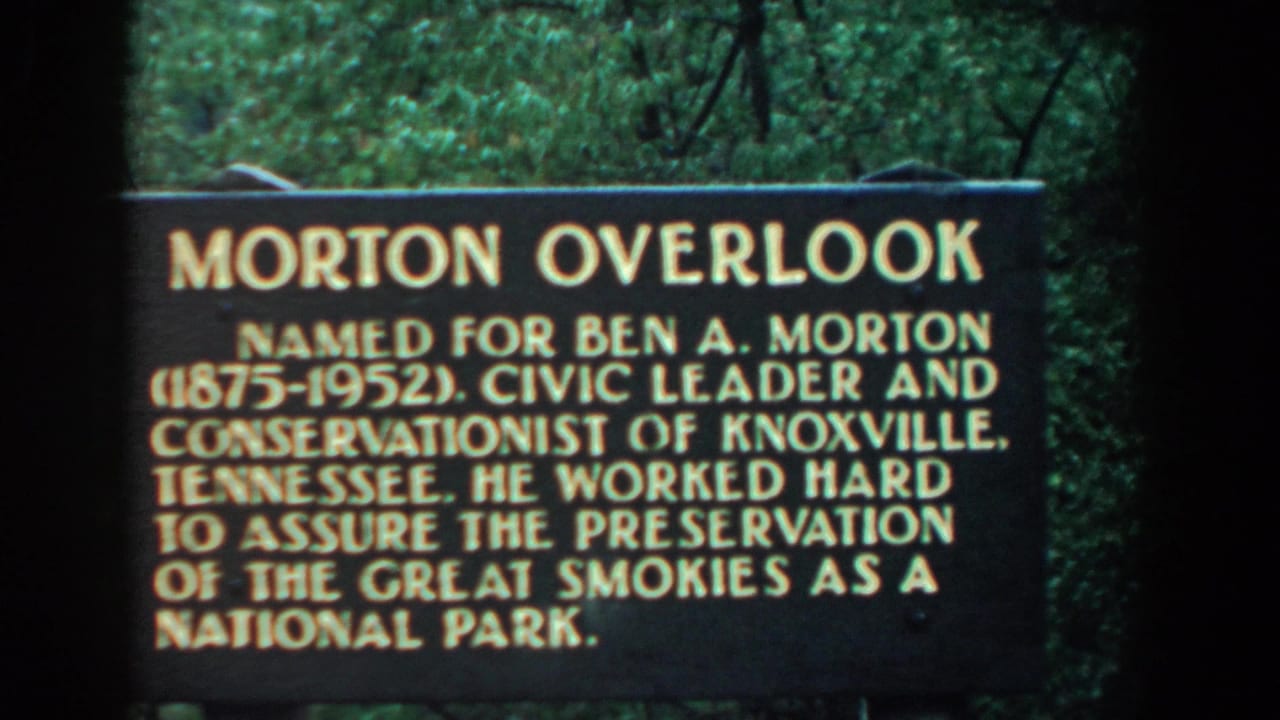 Closer view of the Morton Overlook sign with legible commemorative text.