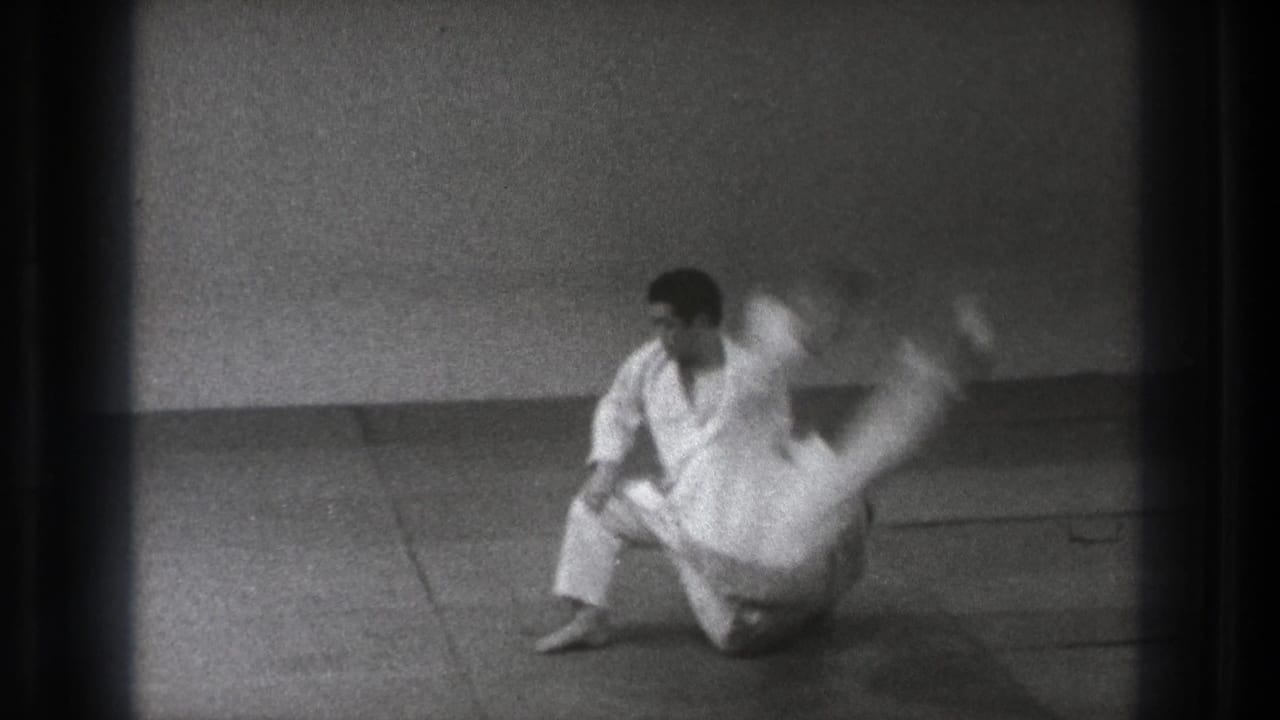 The receiver hits the mat in a blurred landing while the throwing partner stays low beside him in the 1971 Tokyo training footage.