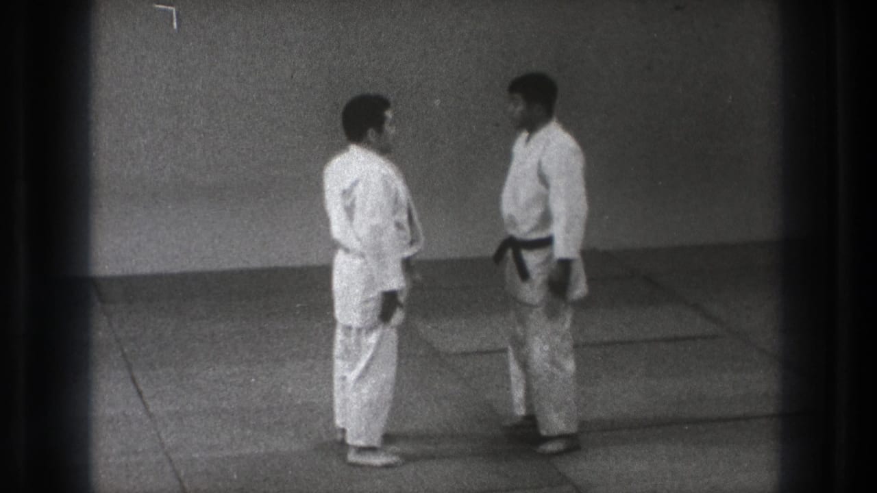 In the closing frame, two martial artists stand close on the mat, appearing to complete the respectful exchange after sparring.