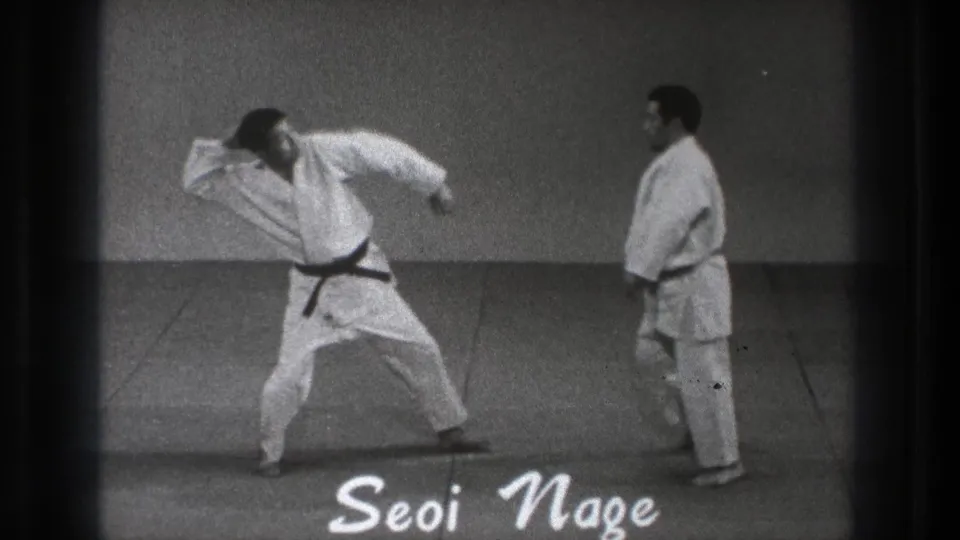 The final 1971 Tokyo frame shows a judo throw setup and the handwritten label Seoi Nage near the bottom of the frame.