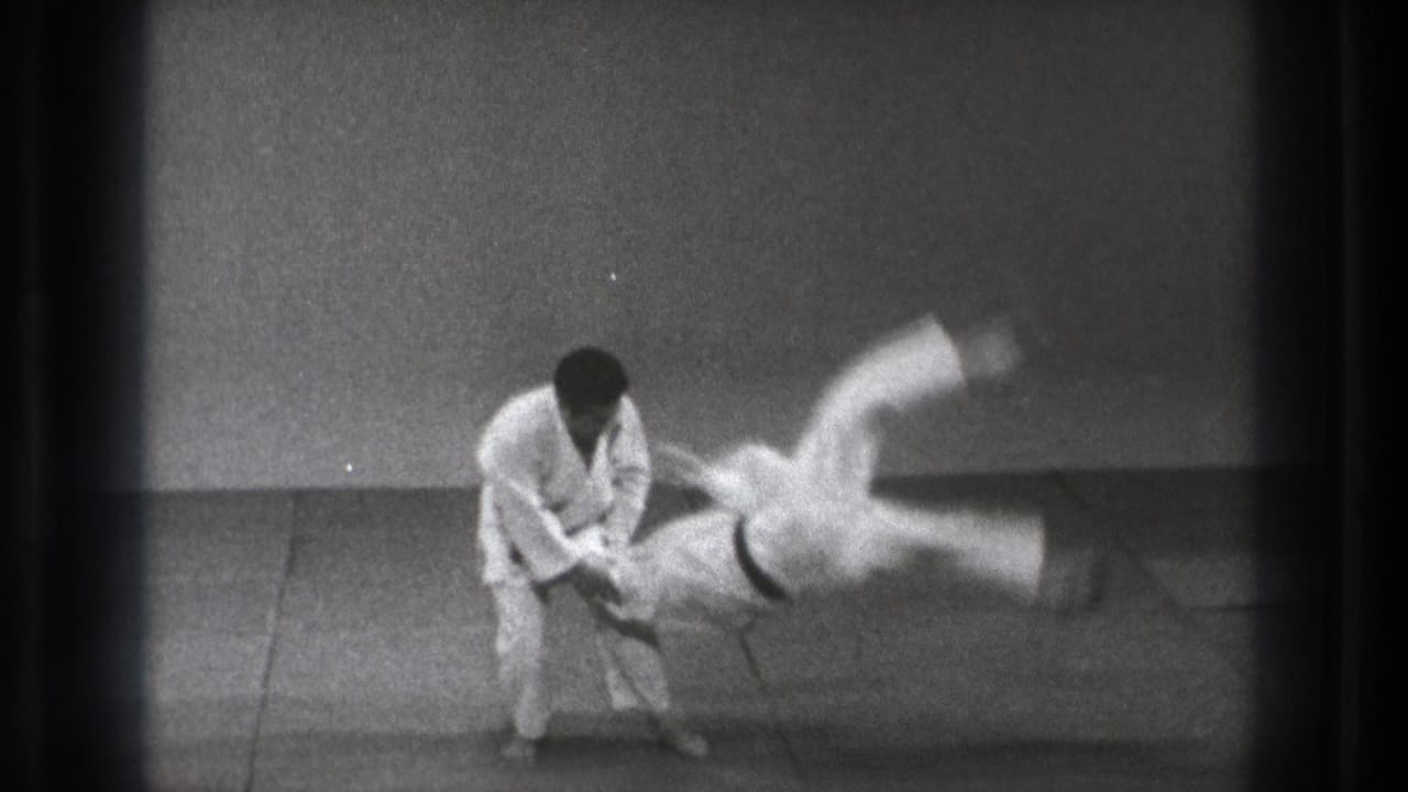 Near the end of the 1971 Tokyo clip, the thrown partner swings horizontally while the standing martial artist controls the descent.