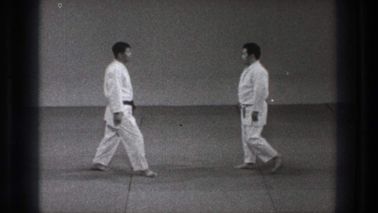 Two judo practitioners stand nearly face to face on the mat, ready to begin a technique demonstration.