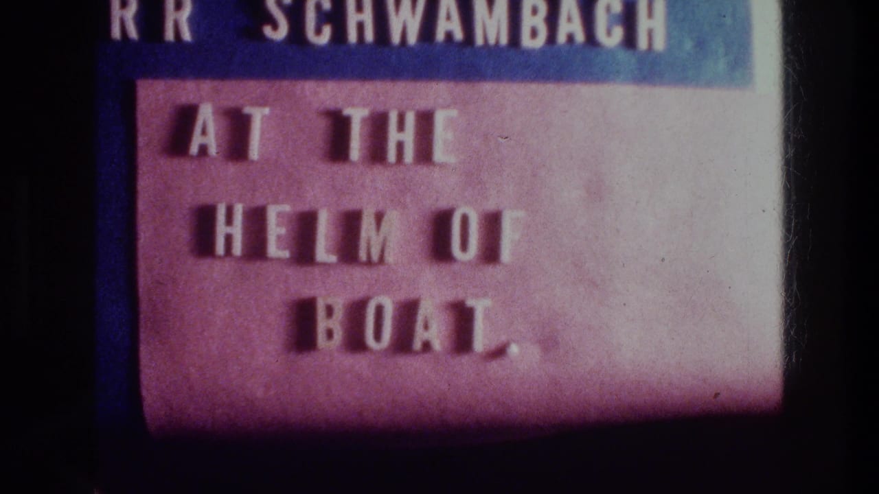 Slightly shifted 8mm view of the boat-sequence title card for the Sea of Galilee travel footage.