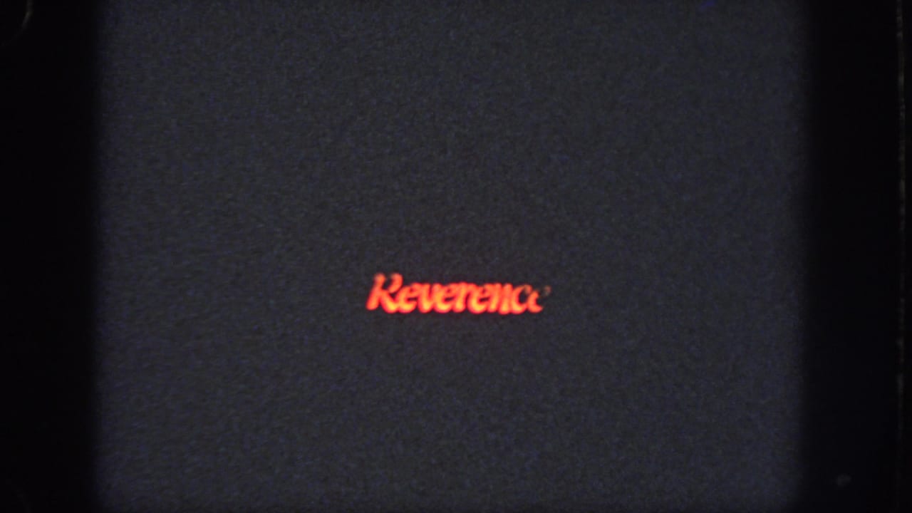 Red "Reverence" lettering appears in a dark 1951 Georgia 8mm stage frame.