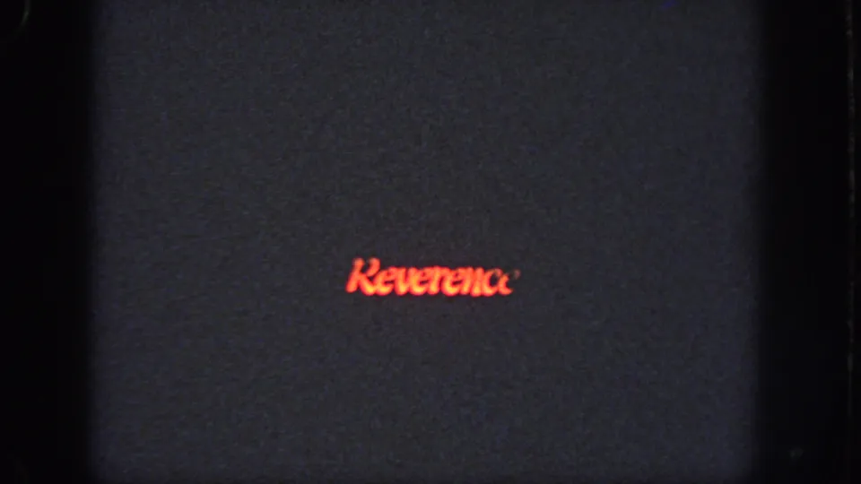 Red "Reverence" lettering appears in a dark 1951 Georgia 8mm stage frame.