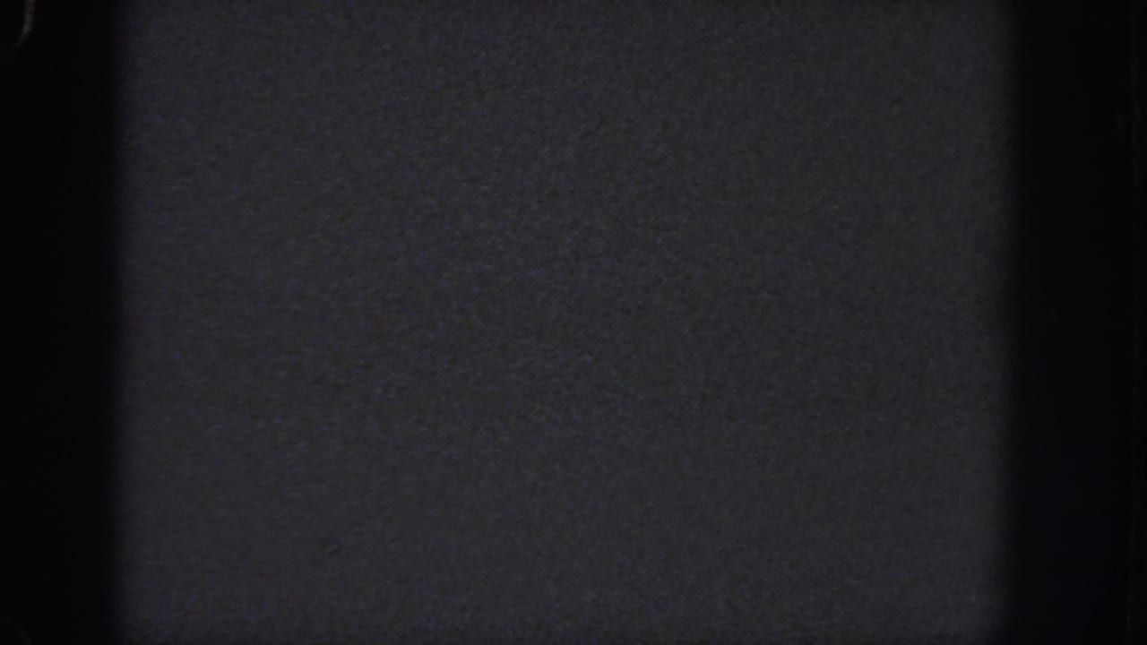 Dark Georgia 1951 frame with dense film grain and only a faint roadway or horizon line visible.