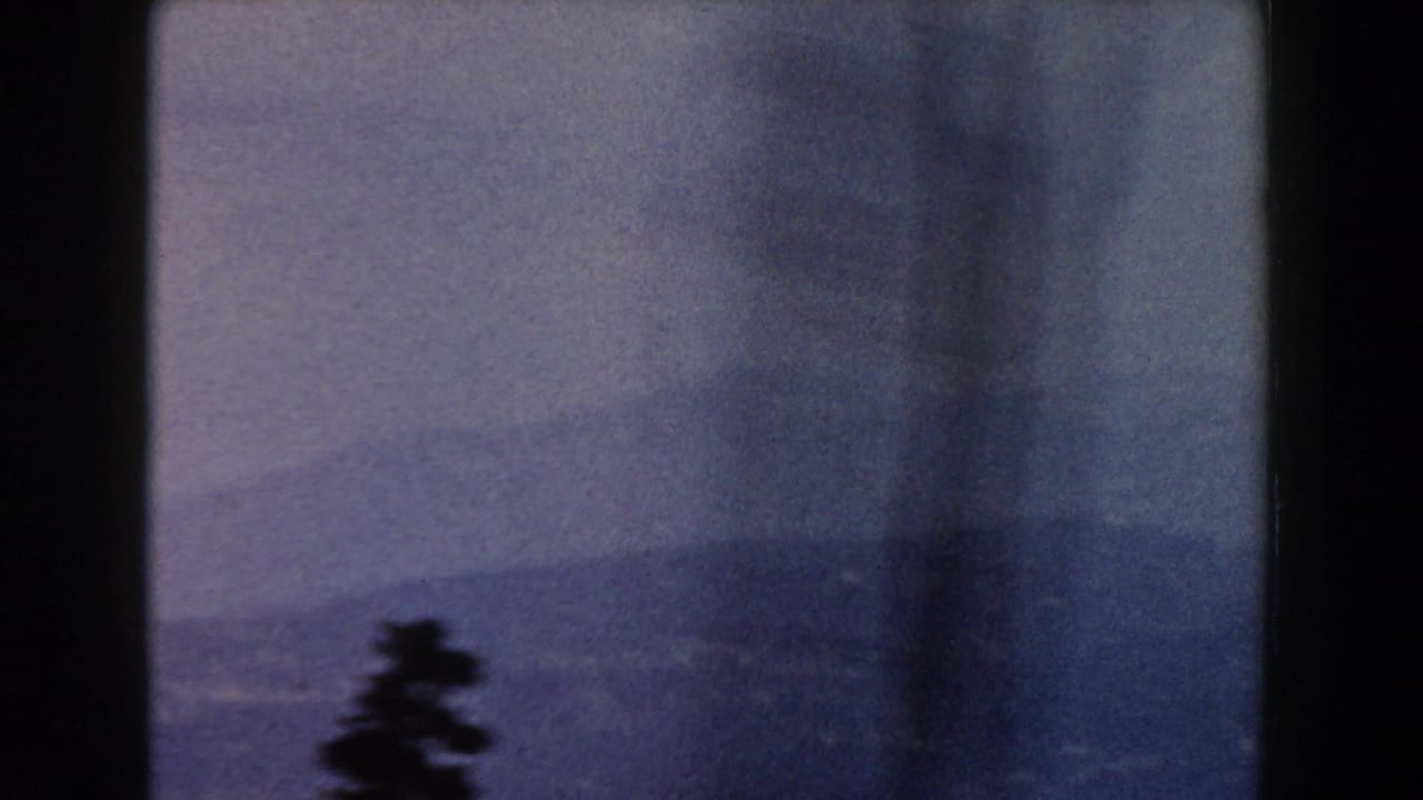 Distant hills and a silhouetted tree beneath a hazy sky.