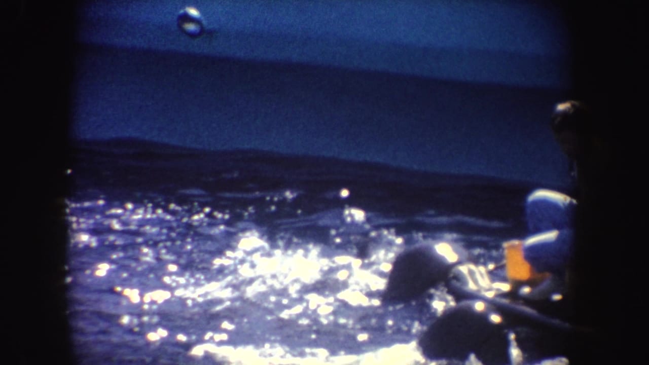 A spectator stands near a barrier as water splashes below.