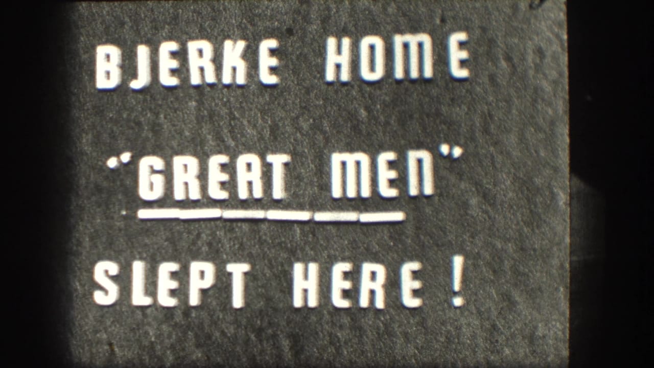 Close view of a stone plaque reading Bjerke Home, Great Men Slept Here.