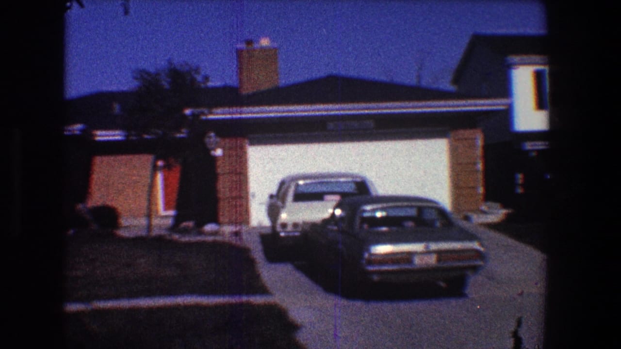 Suburban house with driveway, garage, chimney, and two parked sedans.