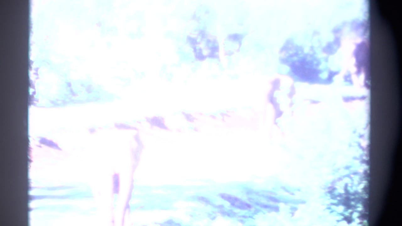 Overexposed frame with elephants faintly visible in bright grass.