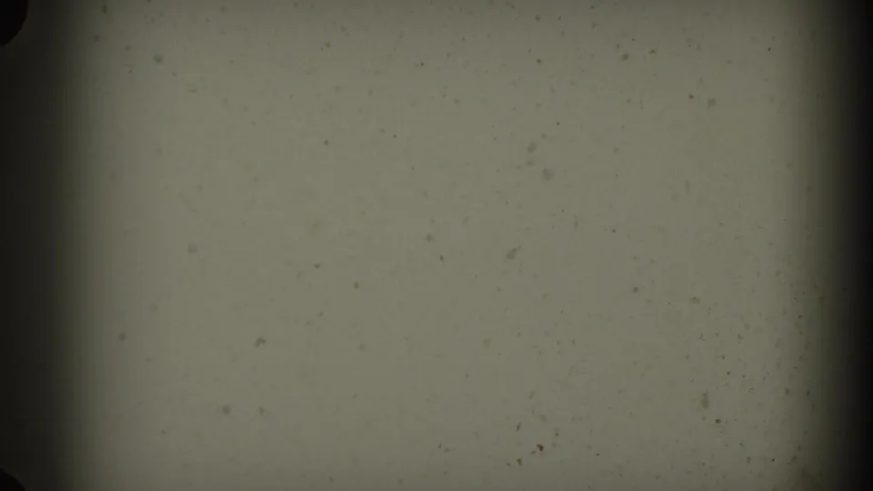 1964 8mm footage from Pequot Lakes, Minnesota showing pale film texture, dust specks, and dark gate shadowing.