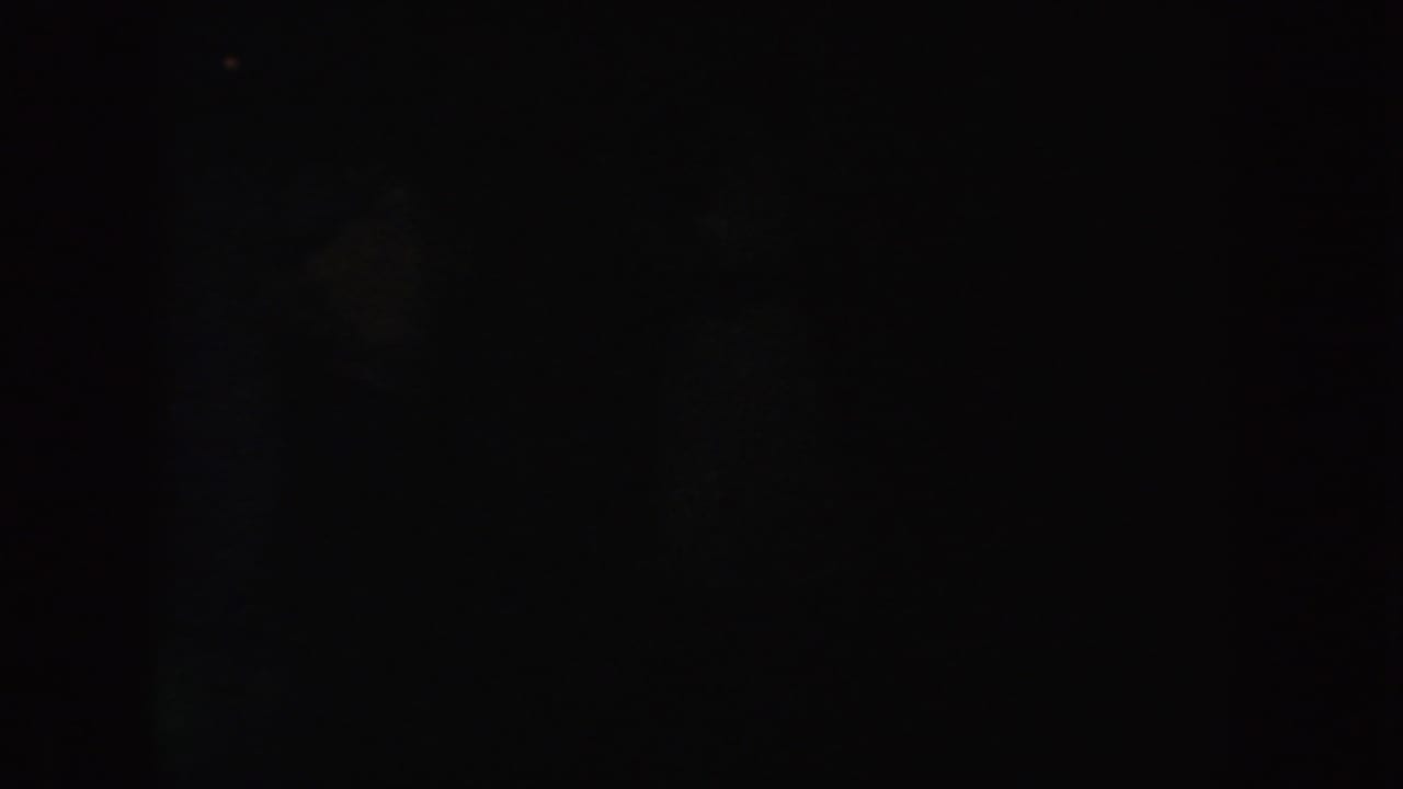 Final 1954 South Dakota frame showing a dark, grainy scene with a warm vertical glow and unclear shadow forms.