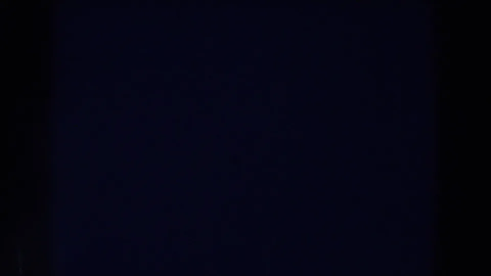 Underexposed 1959 Michigan 8mm frame showing a dark vertical band, faint blue cast, and visible grain.