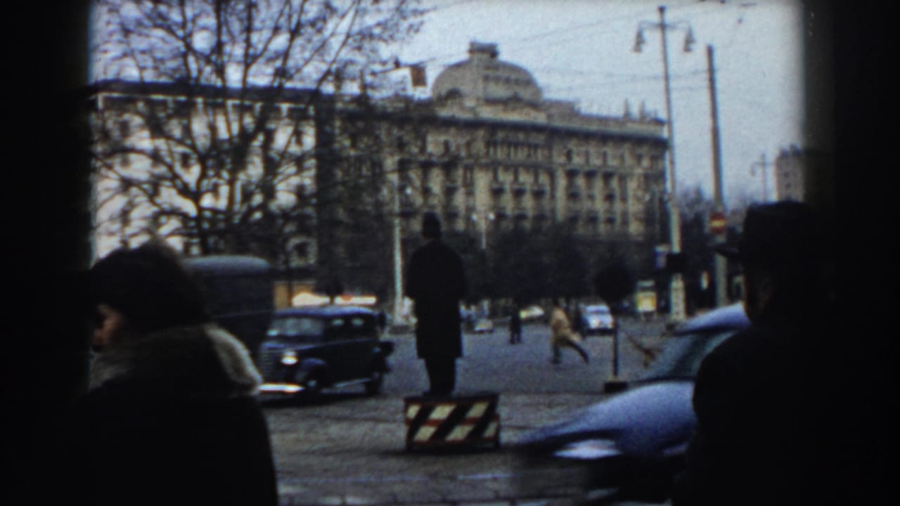 Traffic officer stands by a striped barrier as cars and pedestrians move through a Pisa street.