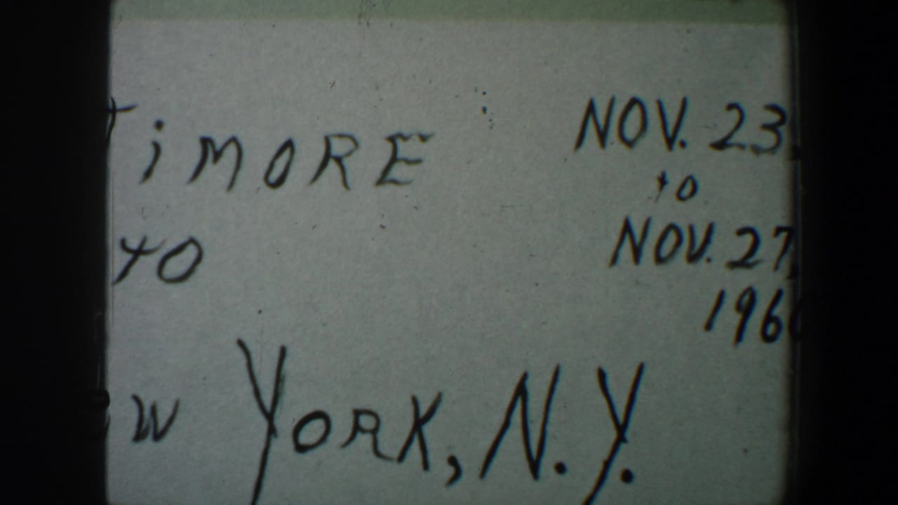 1960 home-movie title card showing New York, N.Y. and a handwritten Nov. 23 to Nov. 27, 1960 date range.