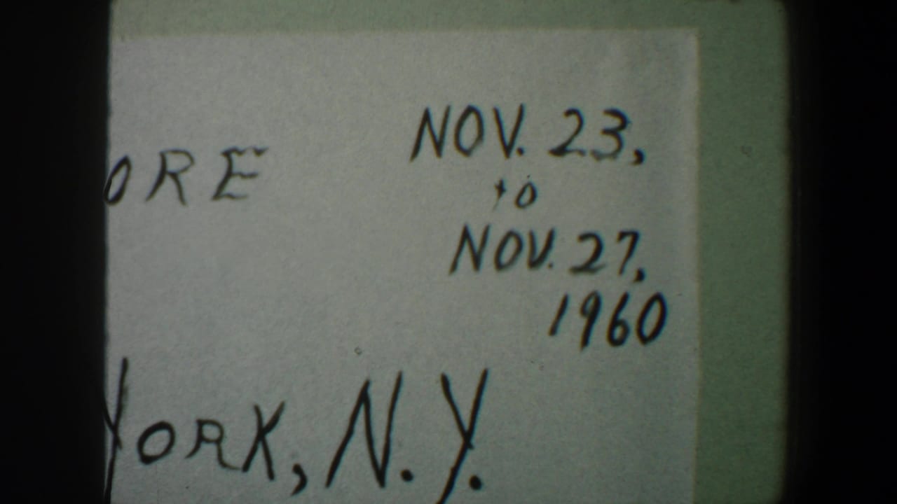 Handwritten card fragment with dates and New York, N.Y. partially visible.