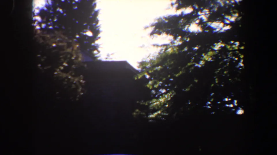 The closing frame shows a Saint Louis house in deep shade, framed by trees and overexposed daylight.