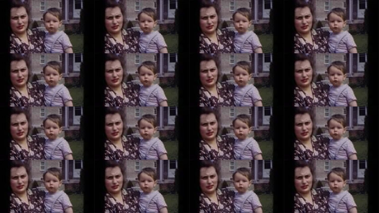 1947 Middletown archival home movie collage showing representative scenes from this vintage stock footage collection