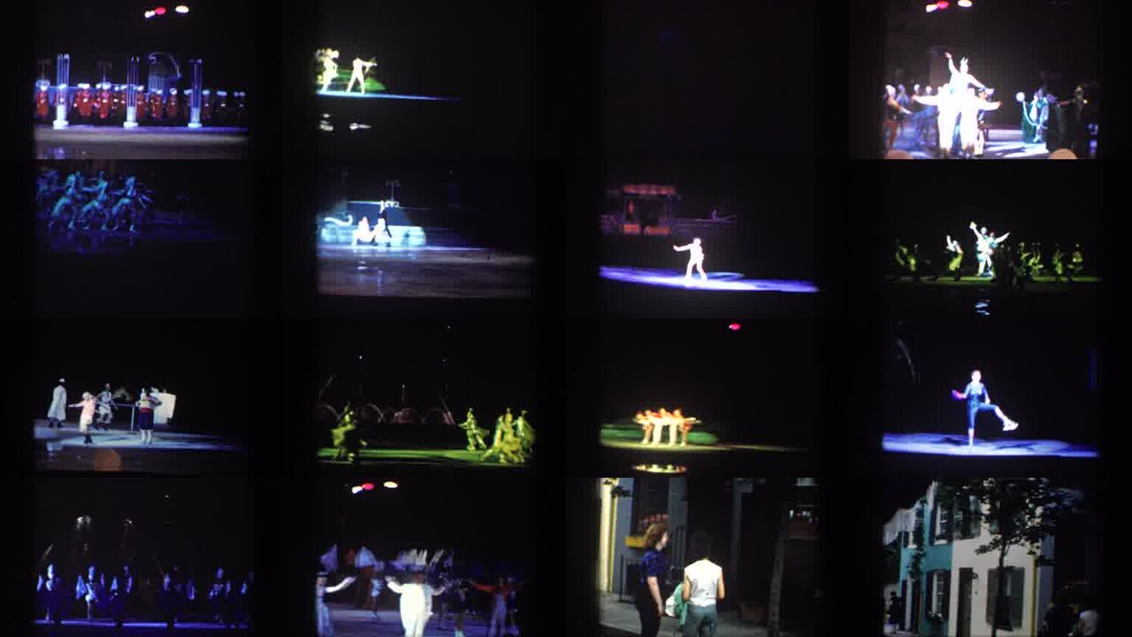 1960 Baltimore Maryland archival home movie collage showing representative scenes from this vintage stock footage collection