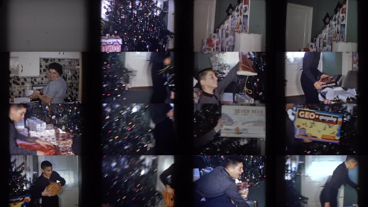 1960 Bel Air Maryland archival home movie collage showing representative scenes from this vintage stock footage collection