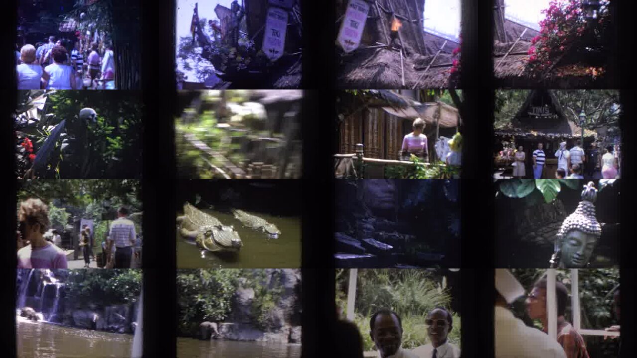 1962 California archival home movie collage showing representative scenes from this vintage stock footage collection