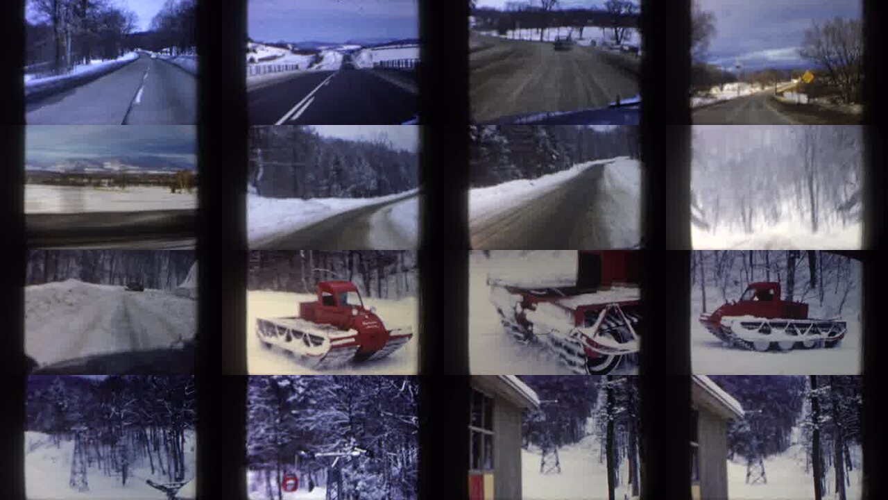 1962 New Hampshire archival home movie collage showing representative scenes from this vintage stock footage collection