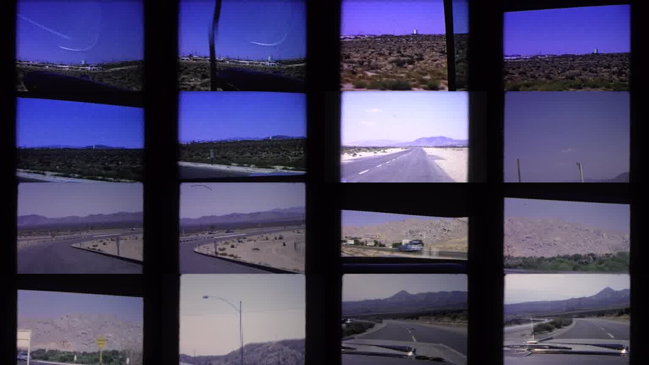 1966 California archival home movie collage showing representative scenes from this vintage stock footage collection
