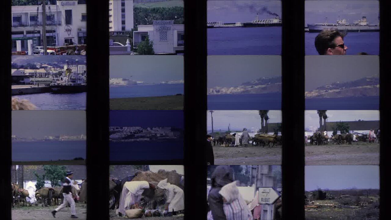 1971 Algeria archival home movie collage showing representative scenes from this vintage stock footage collection
