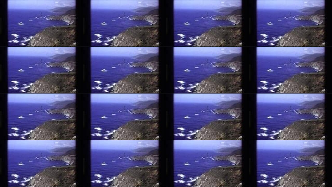 1980 Big Sur California archival home movie collage showing representative scenes from this vintage stock footage collection